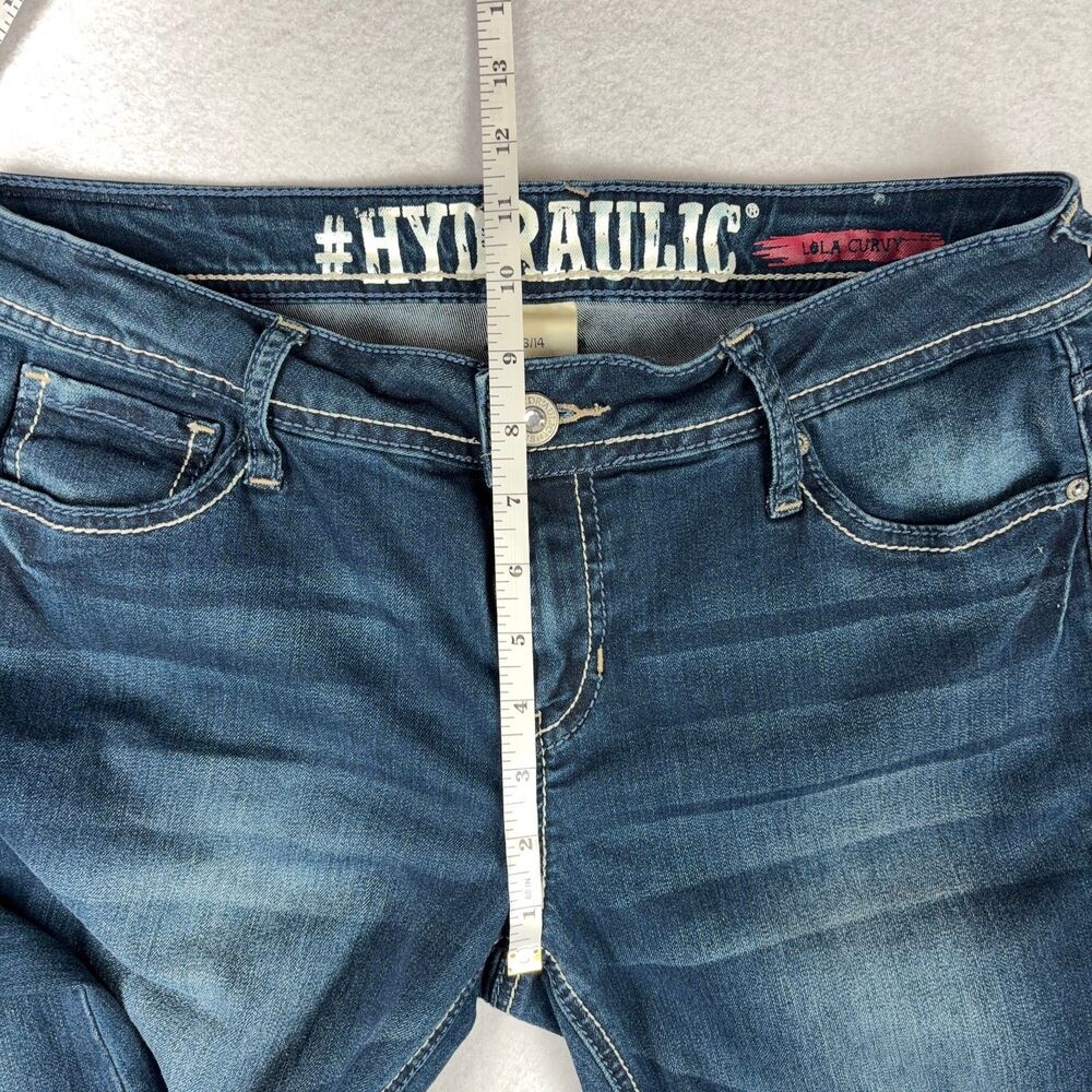 Hydraulic Lola Curvy Bootcut Jeans Juniors 13/14 Blue Denim Slim Embroidered Y2K - Picture 6 of 9